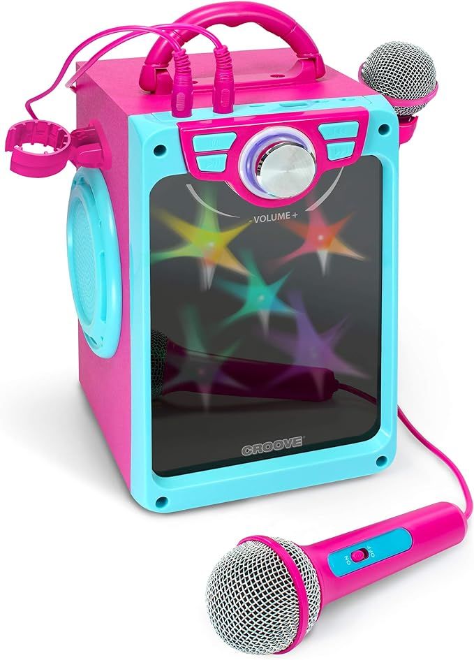 Croove Karaoke Machine for Kids | Karoke Set with 2 Microphones | Bluetooth/AUX/USB Connectivity ... | Amazon (US)