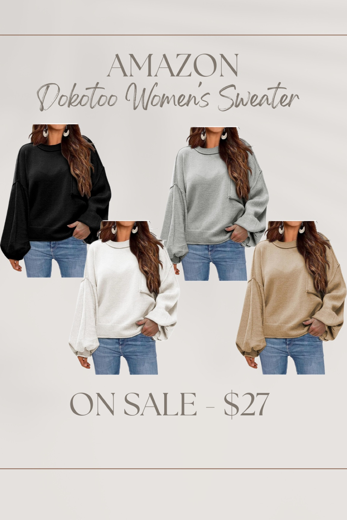 amazon / limited time sweater deal - $27! comes in lots of different colors and perfect for winter  

#LTKHoliday #LTKStyleTip #LTKSeasonal