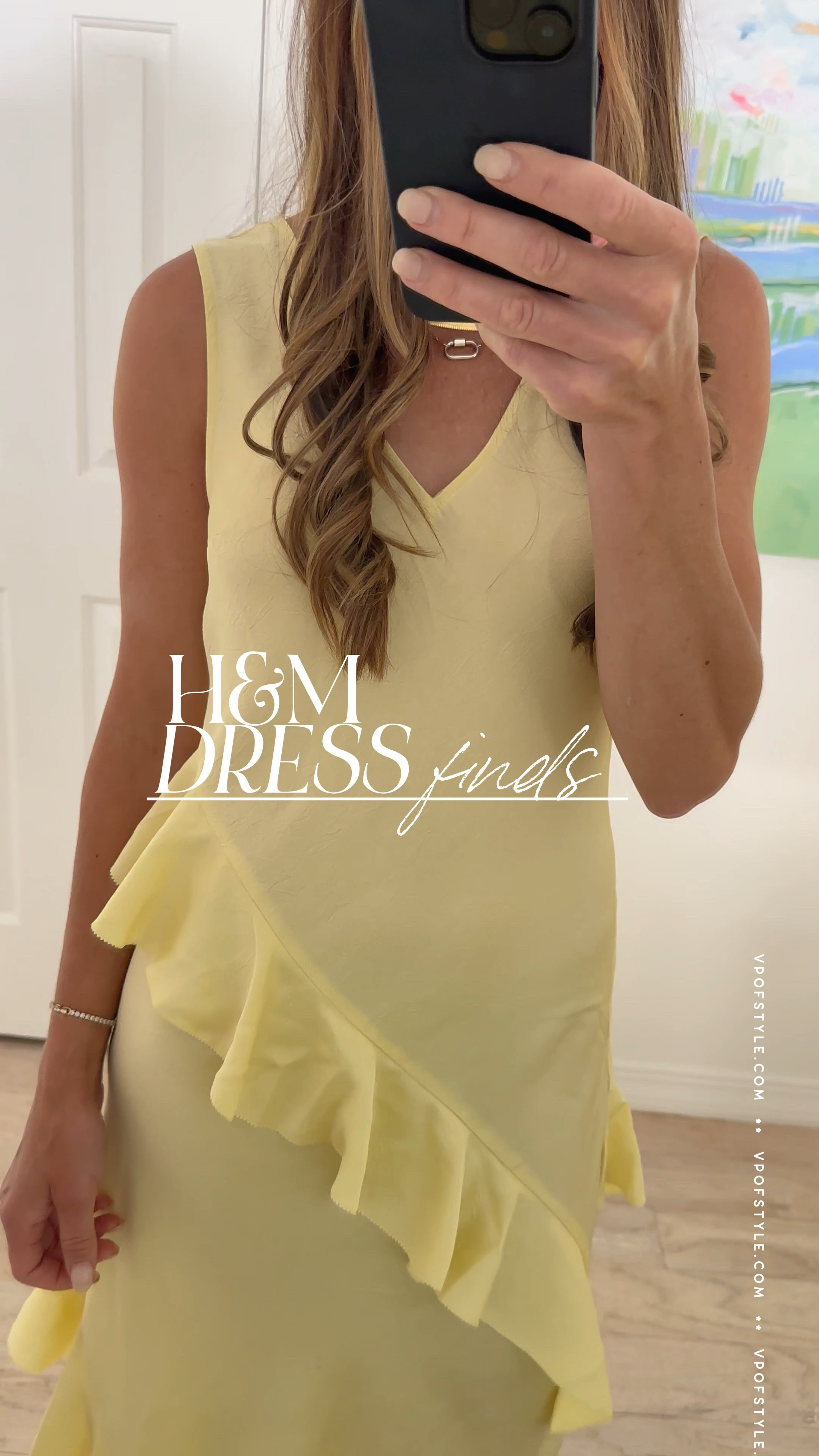 H and m hot sale yellow dress