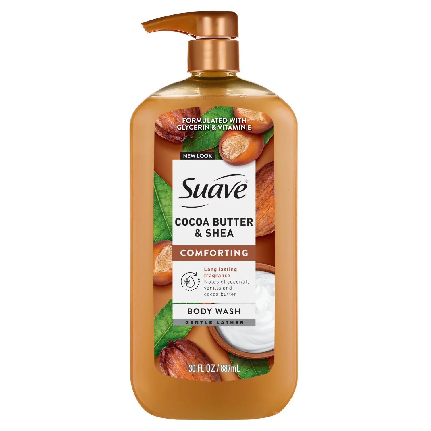 Suave Cocoa Butter + Shea Moisturizing Body Wash with Glycerin & Vitamin E, 30 FL OZ Pump | Walmart (US)