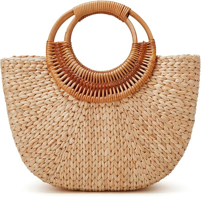 Tote Bag for Women Large Straw Beach Bag Summer Woven Tote Bags Straw Hobo Handbag Purse Fashion ... | Amazon (US)
