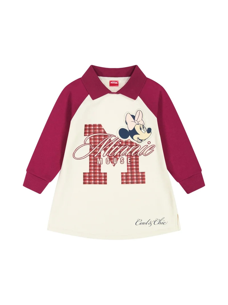 Minnie Mouse Toddler Girls Collared Fleece Dress, Sizes 12 Months - 5T | Walmart (US)