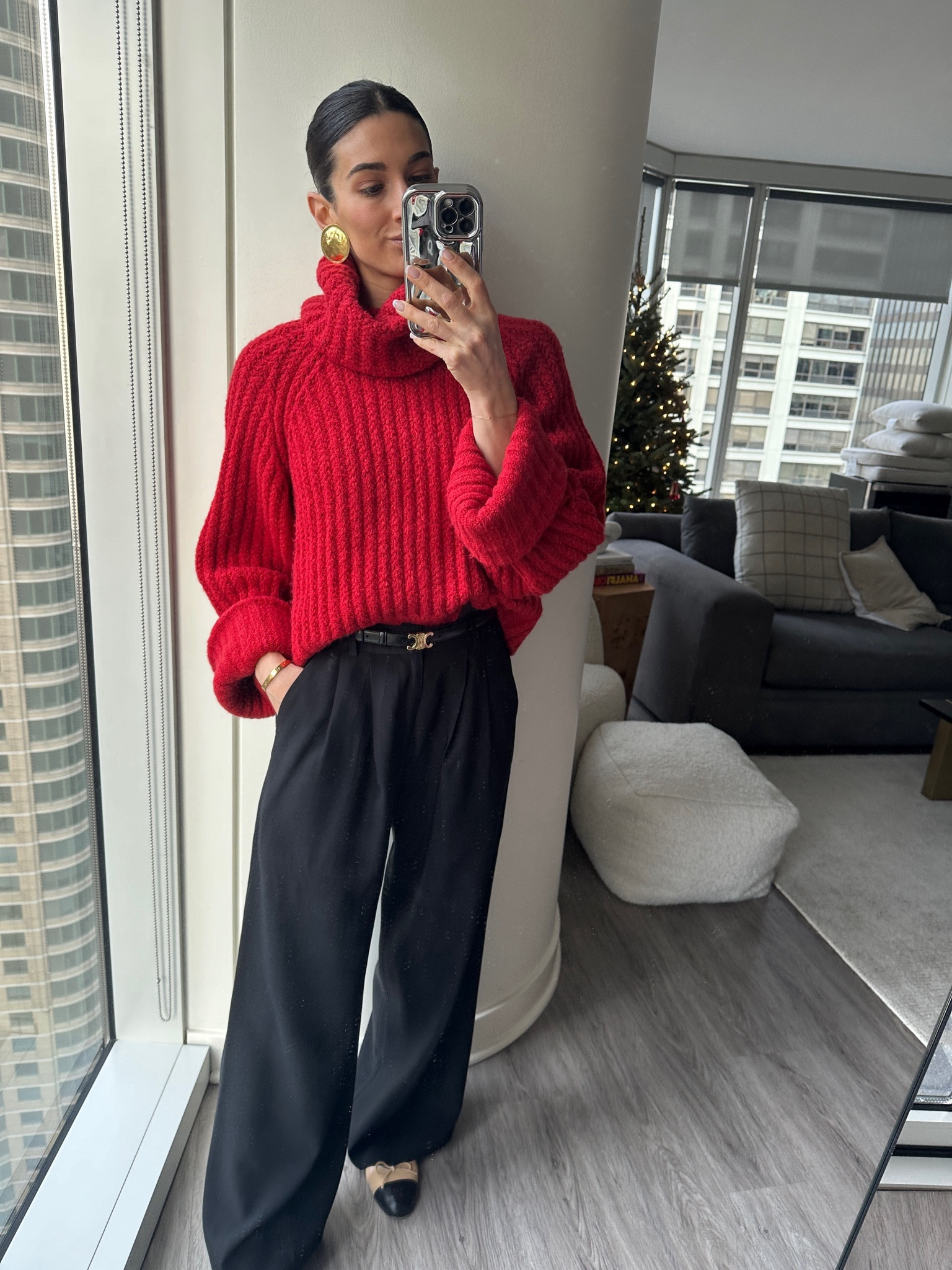 Red sweater
Holiday outfit 
Causal holiday party outfit 
Trousers
Seasonal work outfit 
Work outfit 

#LTKworkwear #LTKHoliday #LTKSeasonal