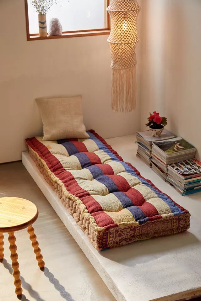 Urban Renewal Rohini Kantha Daybed Cushion | Urban Outfitters (US and RoW)