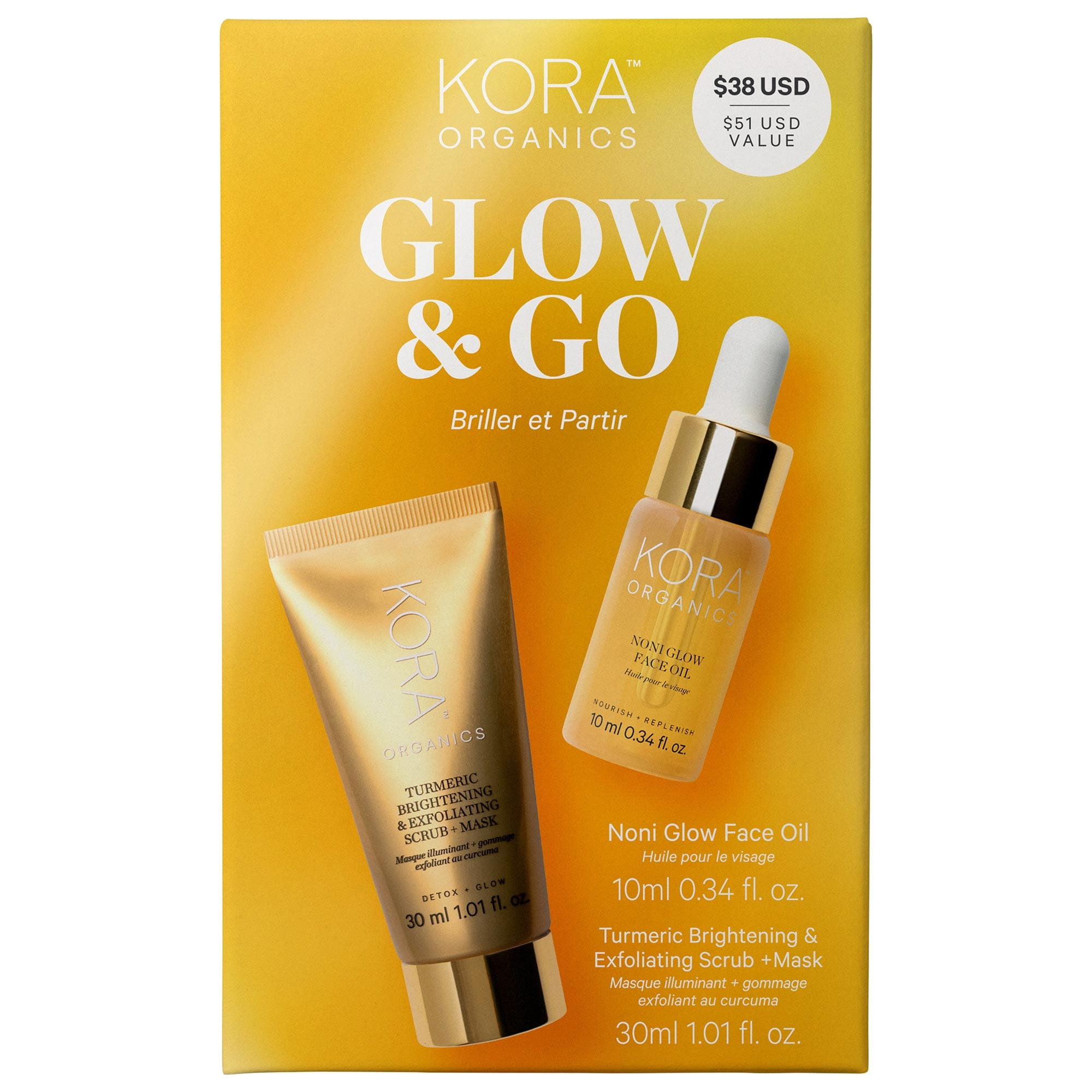 KORA Organics Glow & Go Skincare Mini Gift Set | Sephora (US)