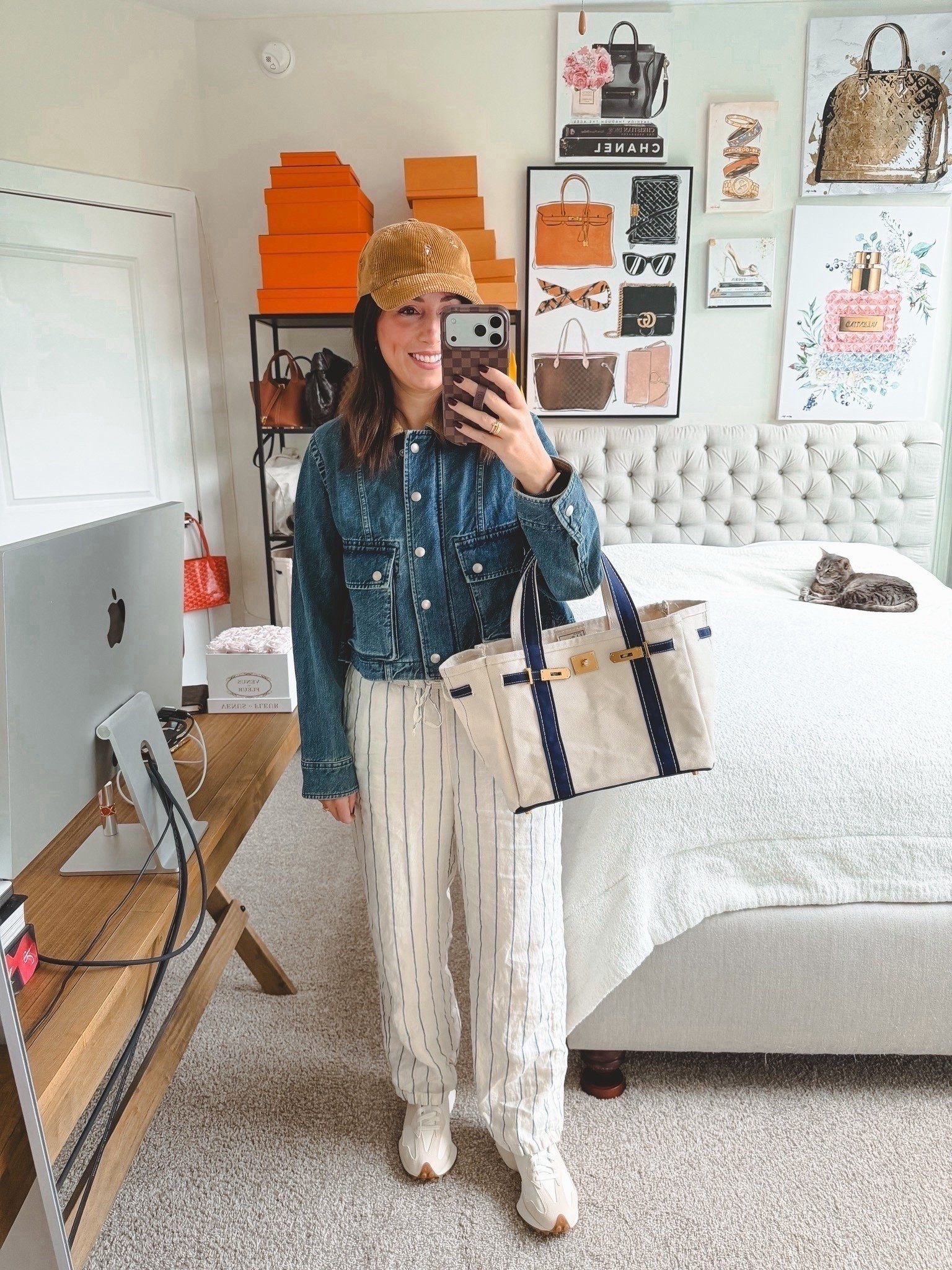 The cutest trapeze denim jacket! Obsessed with the corduroy collar for fall! Matched with my corduroy Ralph Lauren baseball hat!



#LTKFindsUnder100 #LTKSeasonal #LTKootd