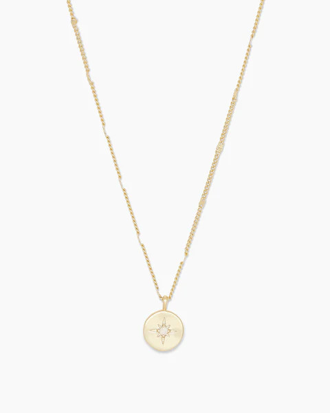 Power Birthstone Coin Necklace (April) | Gorjana