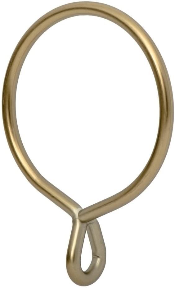 Ivilon Drapery Eyelet Curtain Rings - 2.3" Ring for Curtain Hook Pins, Set of 14 - Warm Gold | Amazon (US)