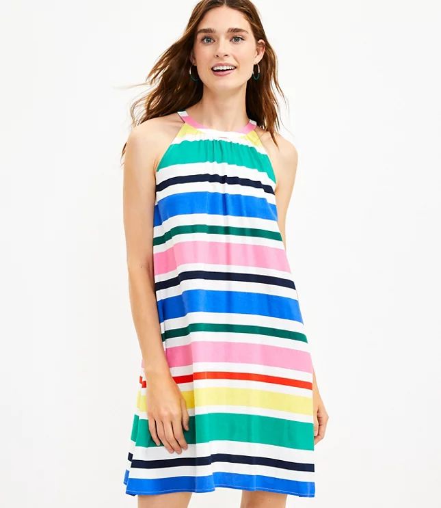 Striped Halter Dress | LOFT