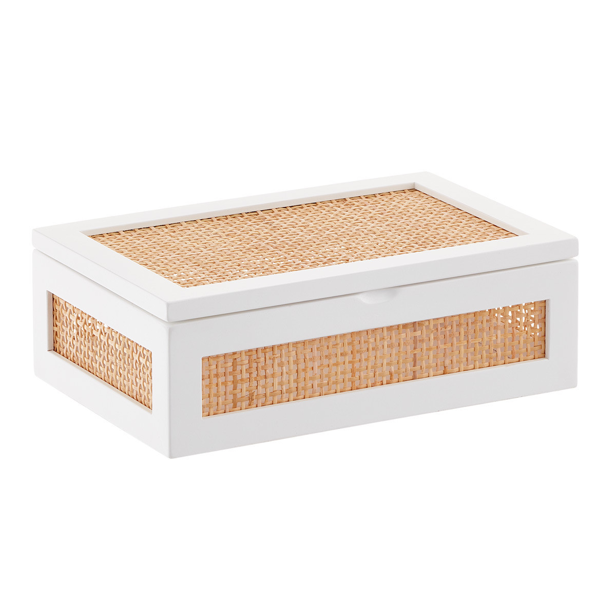 The Container Store Artisan Rattan Cane Hinged Lid Box | The Container Store