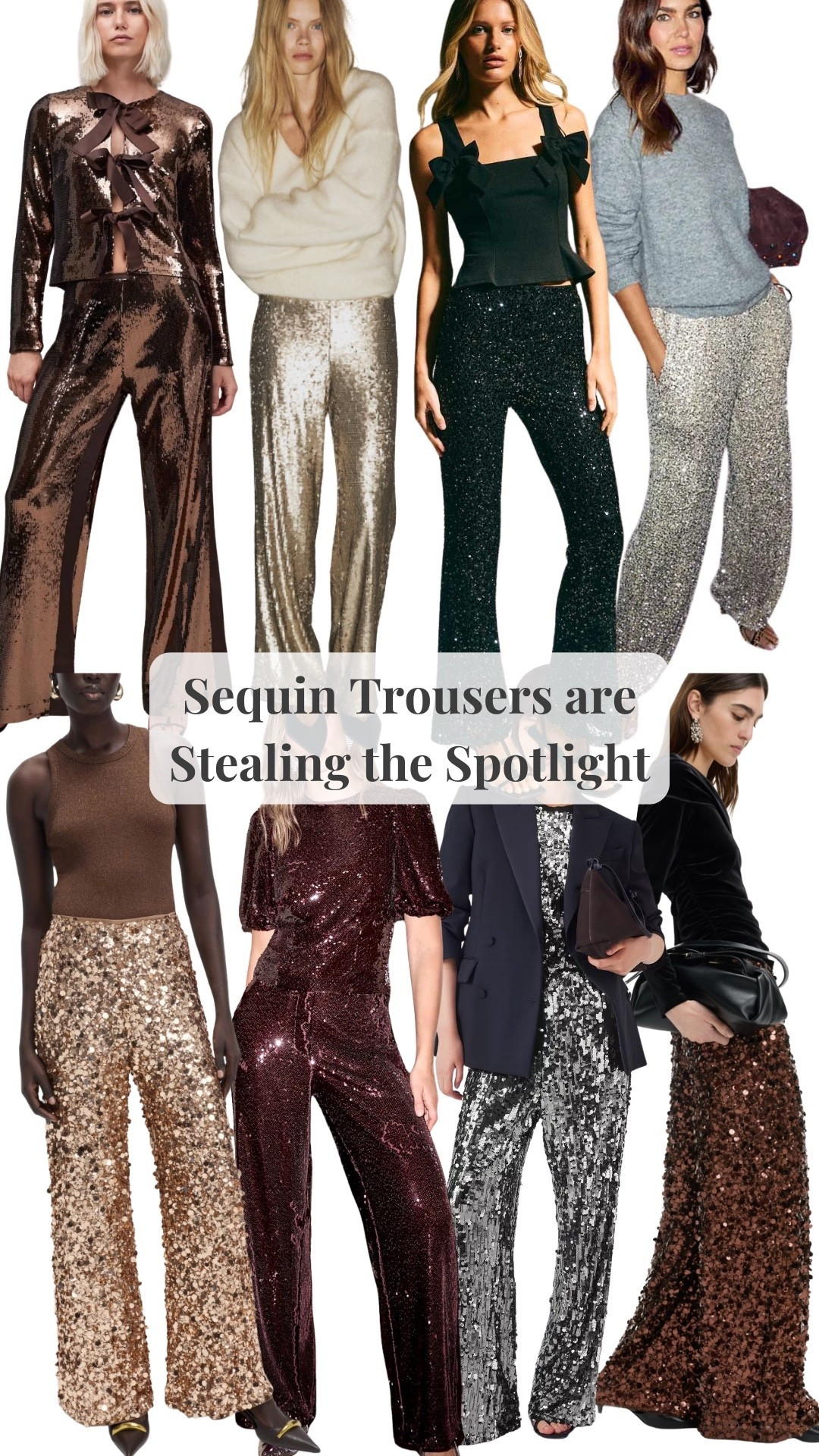 Sequin trousers are having a major moment ✨ the chicest way to add sparkle to any outfit, perfect for party nights or elevated everyday looks. Which pair is your favourite? 💖

Make sure you come back tomorrow for your daily @weizstyles fashion fix! 🎉

Louise x

#LTKpartywear #LTKwinter #LTKfestive