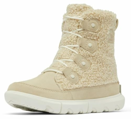 Sorel Women's Explorer Next Joan Cozy Boots - Bleached Ceramic, Sea Salt 2 - Size 9.5 | Amazon (US)