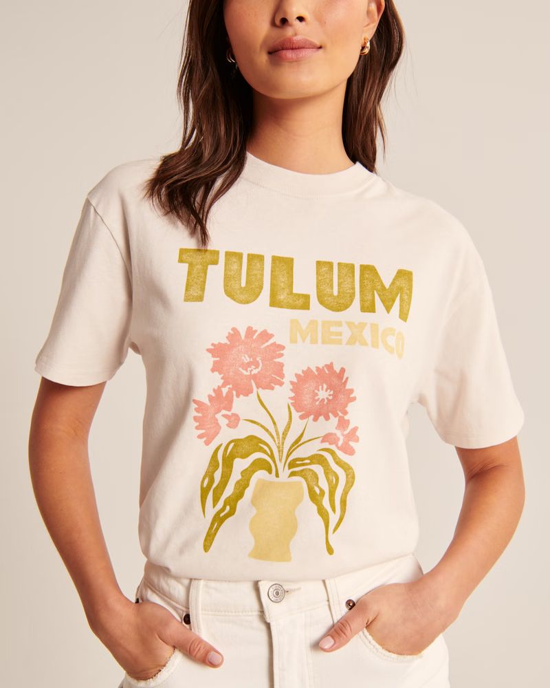 Tulum Graphic Easy Tee | Abercrombie & Fitch (US)