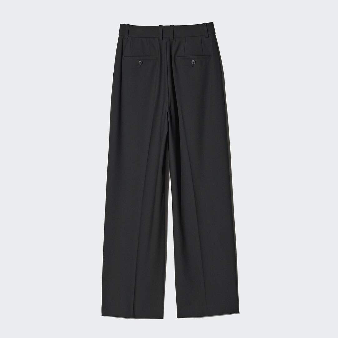 Pantalon Large Plissé Long | Uniqlo FR