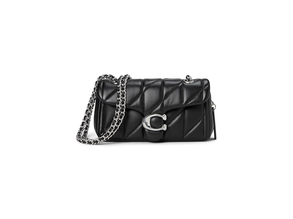 COACH Quilted Tabby Shoulder Bag 20 with Chain Shoulder Women's Handbags Black 2, Leather | Zappos
