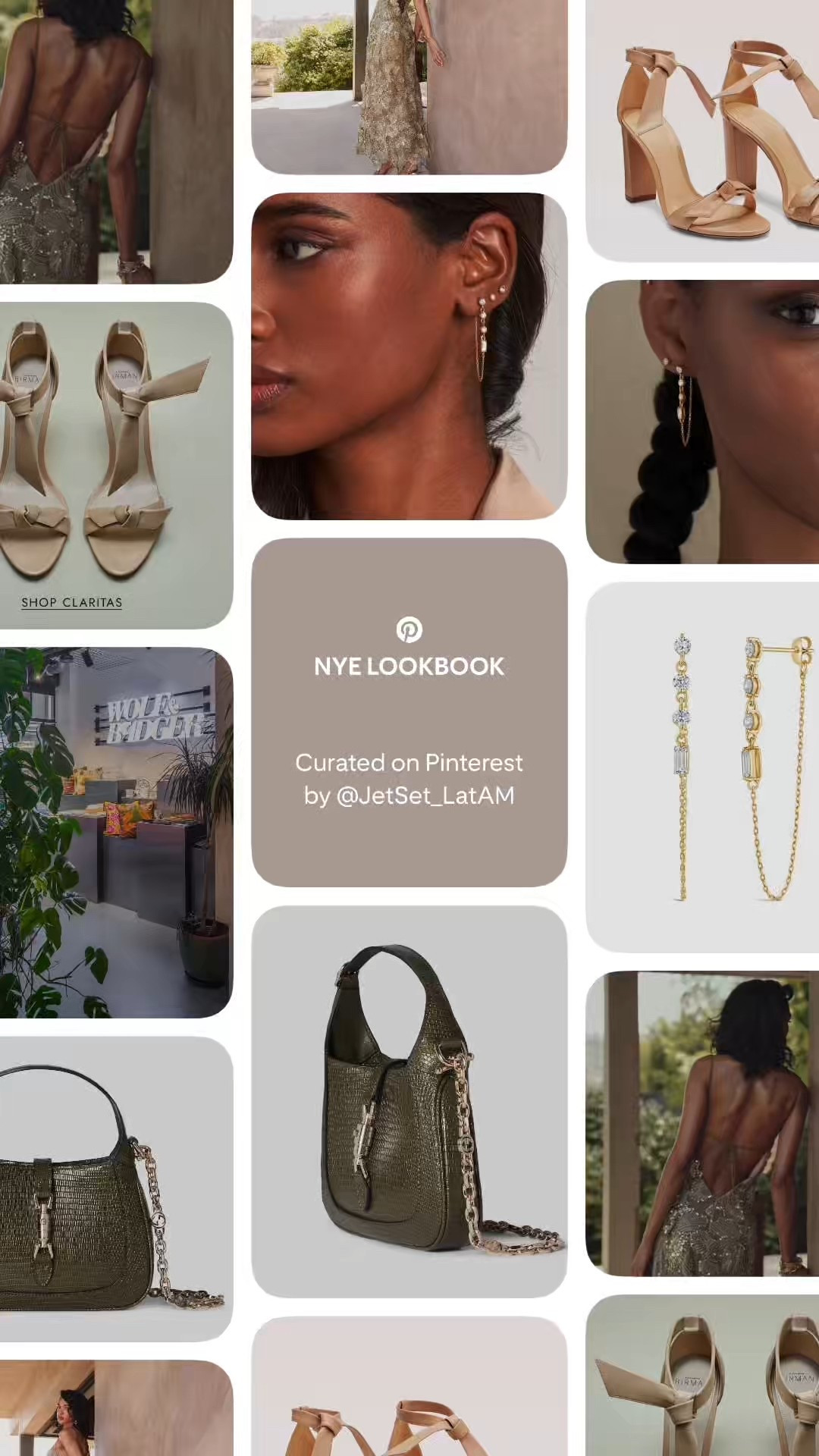 NYE Lookbook — an elevated edit of New Year’s Eve style, curated for modern celebrations and timeless elegance. Discover sculptural heels, statement earrings, iconic handbags, and refined evening silhouettes designed for long nights and unforgettable entrances. This board brings together luxury accessories, neutral evening tones, and artful details for NYE outfits, formal events, destination celebrations, and after-dark dressing — all thoughtfully curated by Jet Set LatAM.

#LTKWedding #LTKHoliday #LTKootd