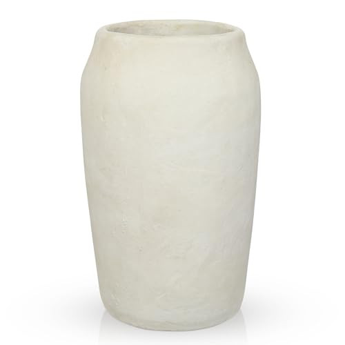 Amazon.com: Briful Rustic Vintage Ceramic Vase, 11.8'' Farmhouse Table Decor with Wide Mouth, Lar... | Amazon (US)