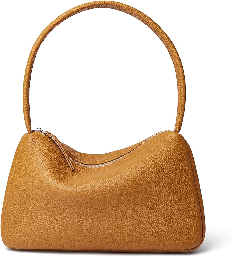 Daiblueland Small Leather Shoulder Bag For Women Luxury Clutch Tote Purse With Zipper Closure | Amazon (US)