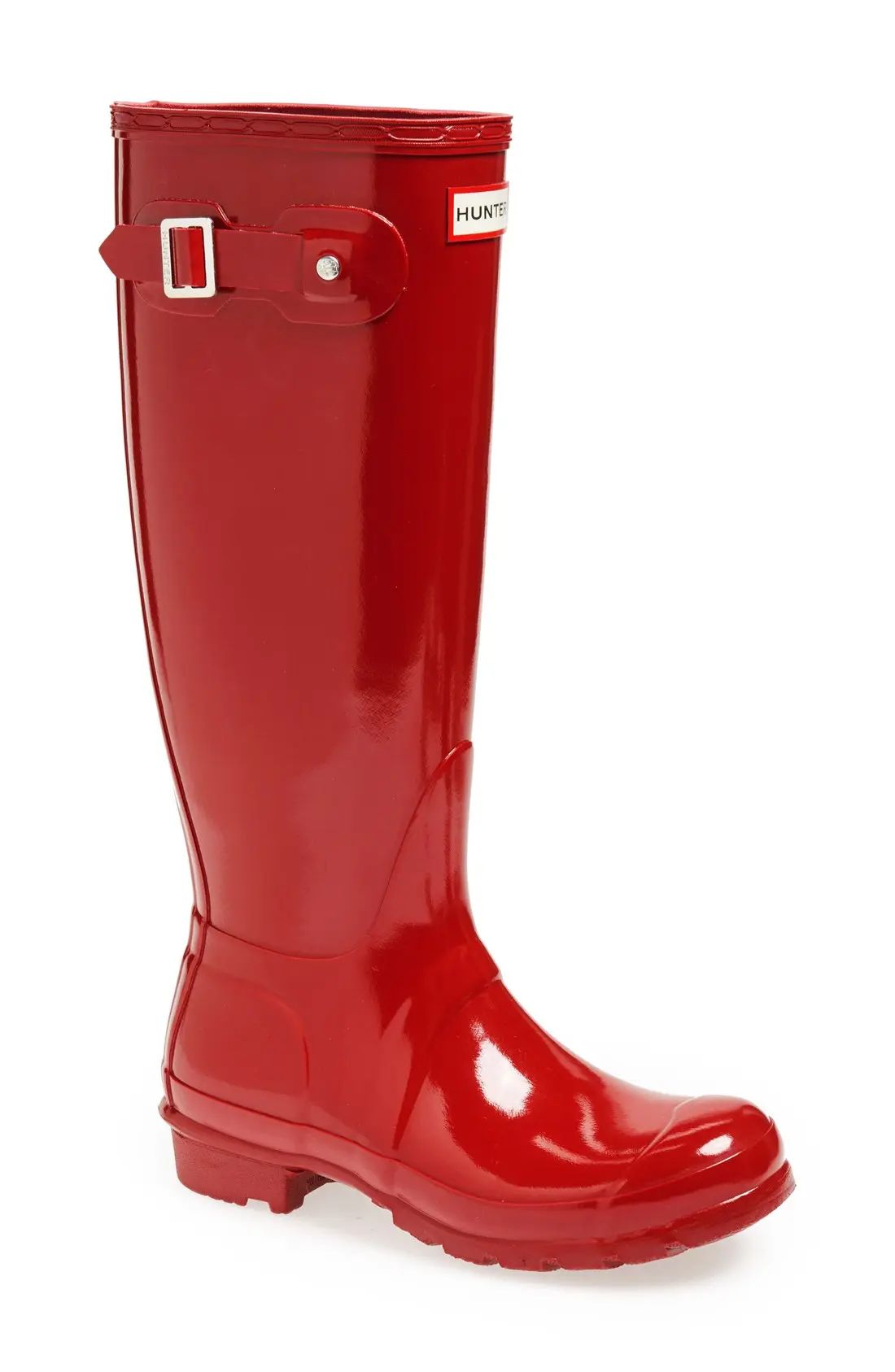 Women's Hunter Original High Gloss Waterproof Boot, Size 9 M - Red | Nordstrom