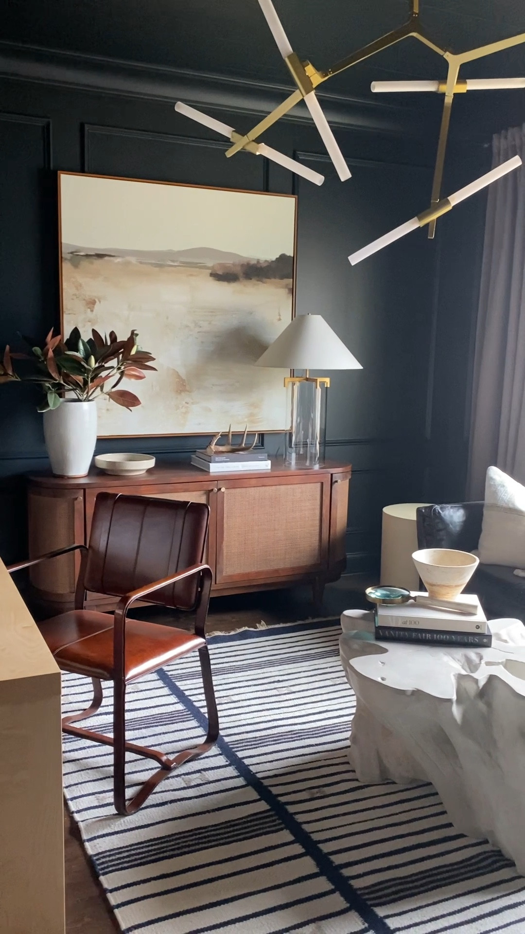 Moody office vibes, black office, moody decor, office makeover, office vibes, home office, black paint, curated home, white root coffee table

#LTKhome #LTKfamily