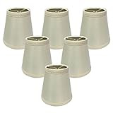 Royal Designs Round Clip on Chandelier Lamp Shade, Red, 3"" x 5"" x 4.5"", Set of 6", Eggshell (CS-9 | Amazon (US)