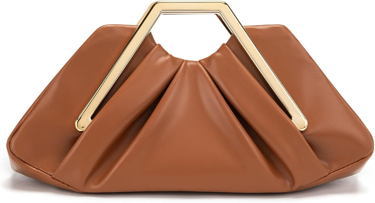 myfriday Women's Elegant Ruched Clutch Purse, Soft Dumpling Evening Purse Handbags for Wedding Pr... | Amazon (US)