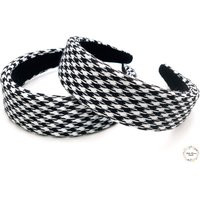 Houndstooth Headbands, Soft Padding Headband For Women, Black & White Headbands, Soft Fabric Headban | Etsy (US)