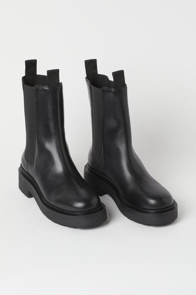 Chunky Leather Boots | H&M (US + CA)