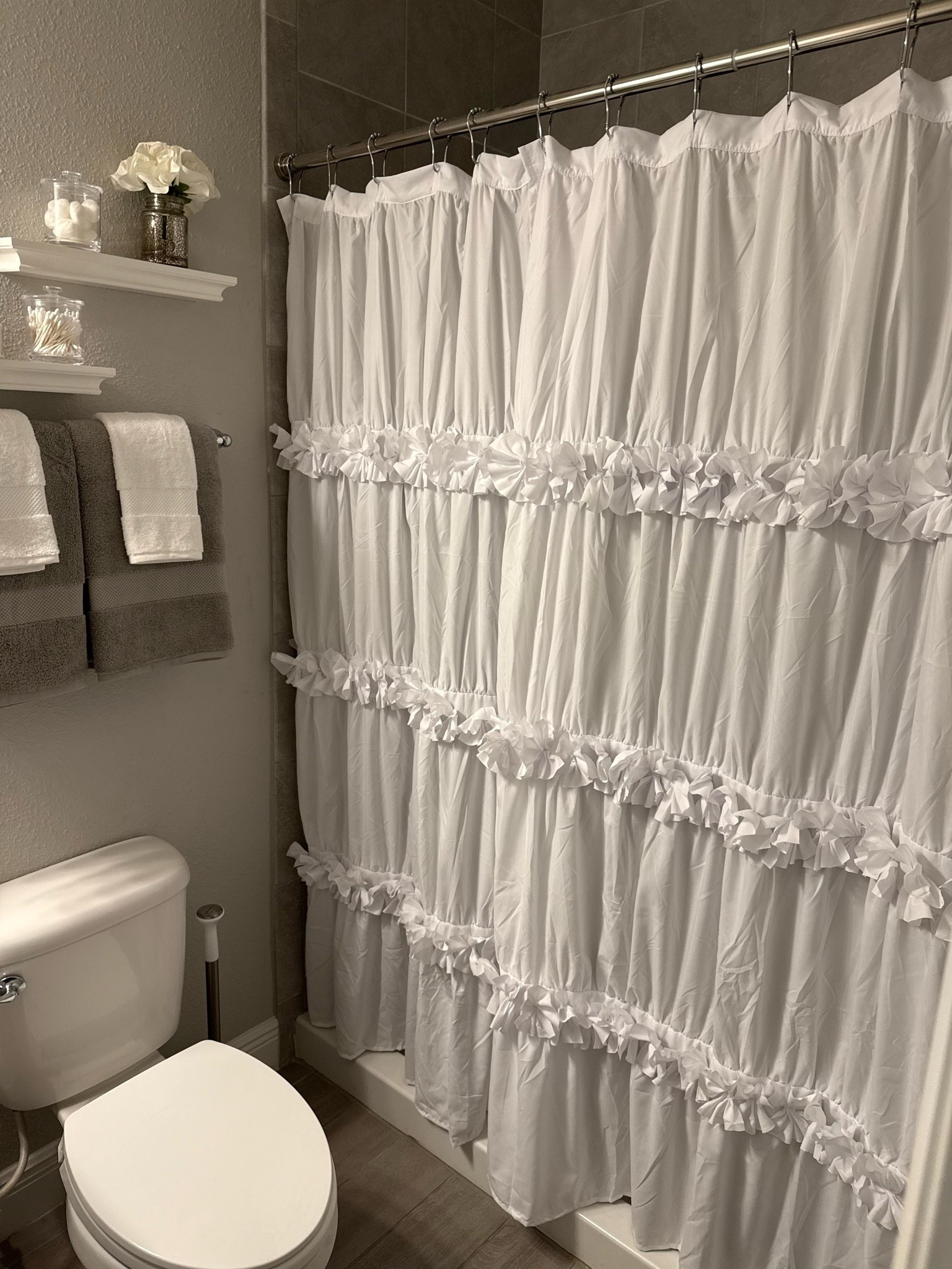 Updated the downstairs shower curtains.

#LTKHome #LTKmomlife #LTKvlog