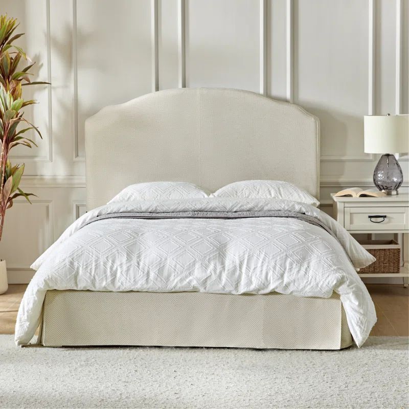 Harutiun Upholstered Platform Bed with Washable Slipcover and Adjustable Headboard | Wayfair North America