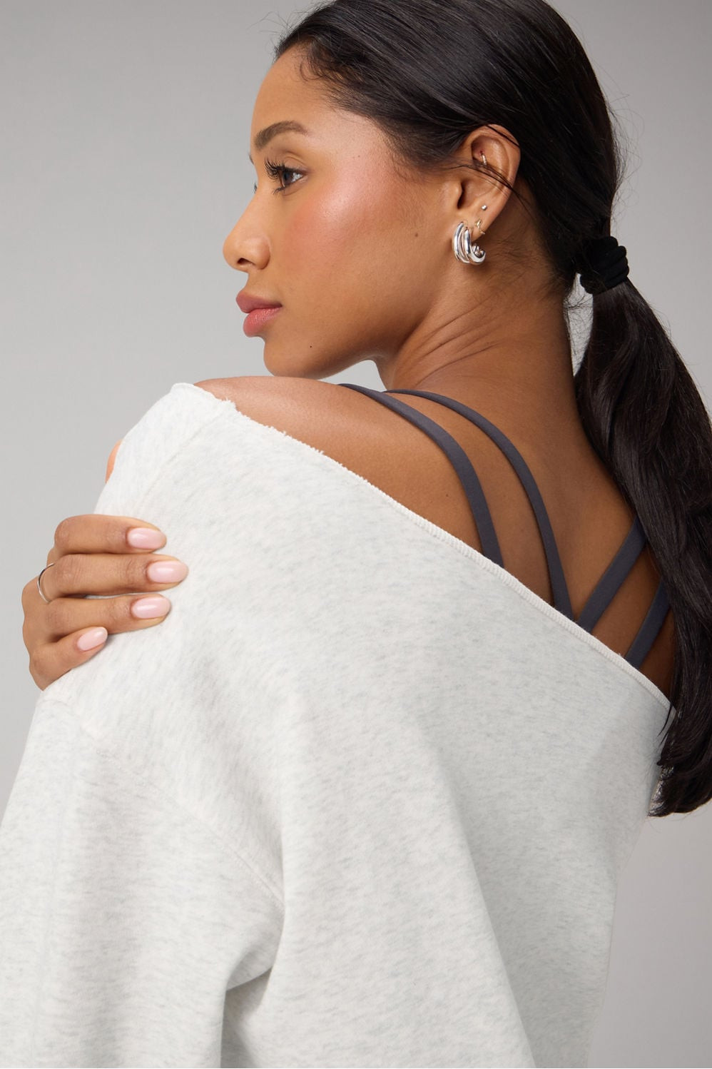 Year Round Terry Off Shoulder Sweatshirt | Fabletics