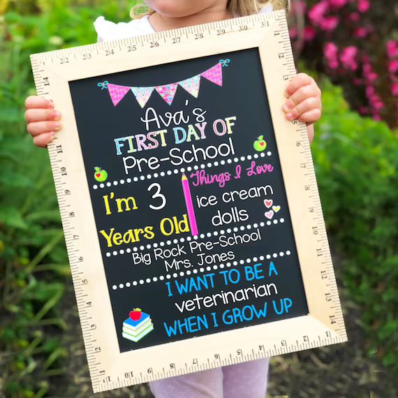 First Day of School Chalkboard Reusable First Day of School | Etsy | Etsy (US)