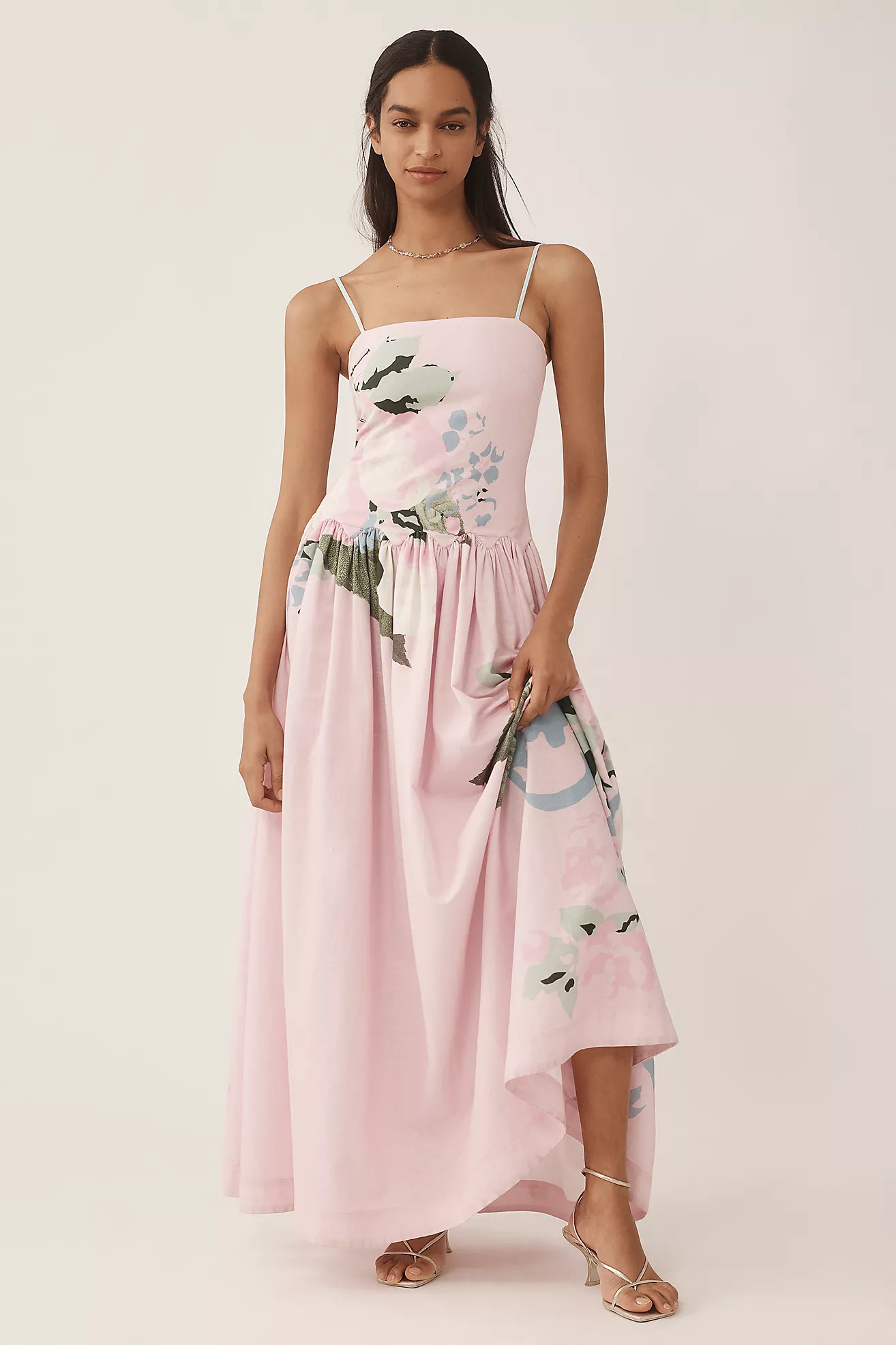 Aston Studio Cordelia Drop-Waist Linen Cotton Dress | Anthropologie (US)