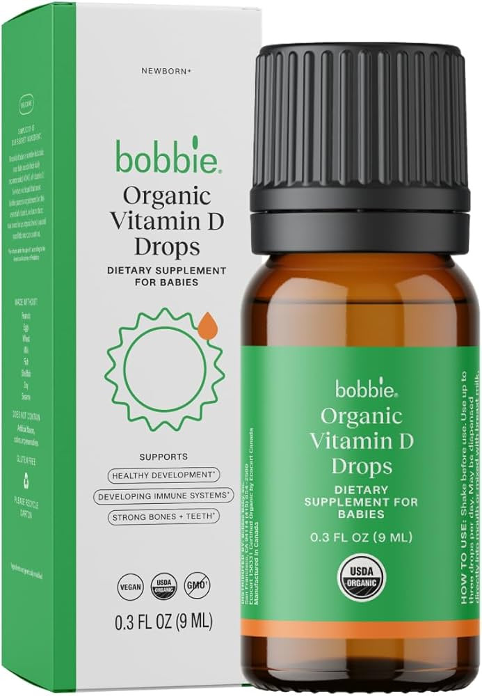 Bobbie Organic Baby Vitamin D Drops, Daily Liquid Supplement to Support Development, Immune Healt... | Amazon (US)