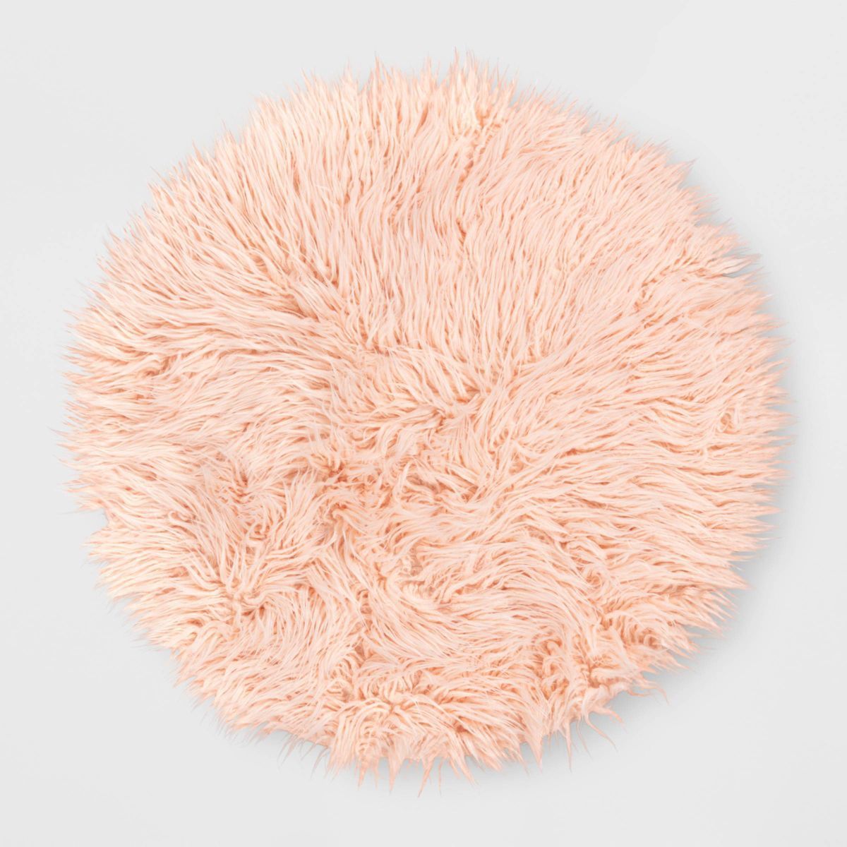 3' Faux Fur Round Kids' Rug Pink - Pillowfort™ | Target