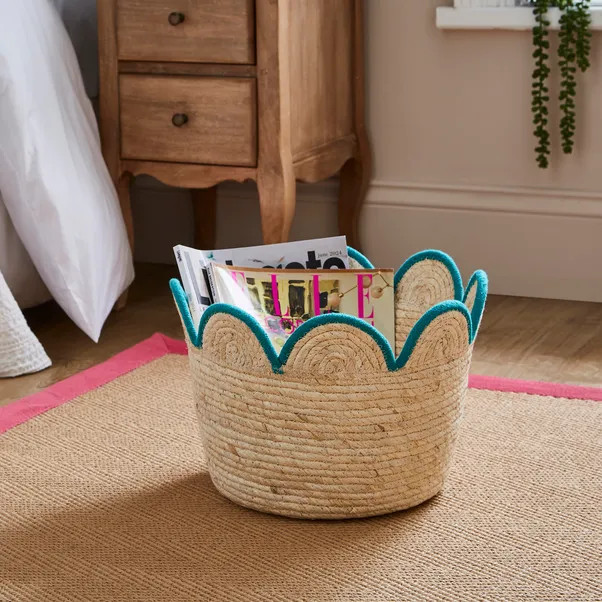 Medium Scalloped Maize Basket | Dunelm (migrated)