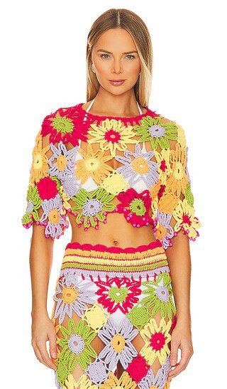 Coral Crop Top in Multi | Revolve Clothing (Global)