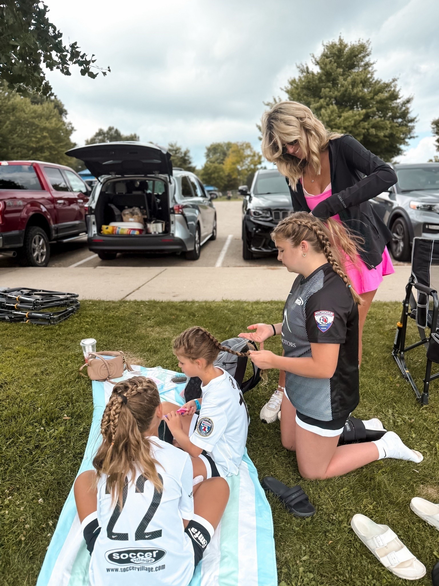 Favorite hair elastics for soccer players and soccer hairstyles 
Braids and braid essentials for sporty girls 