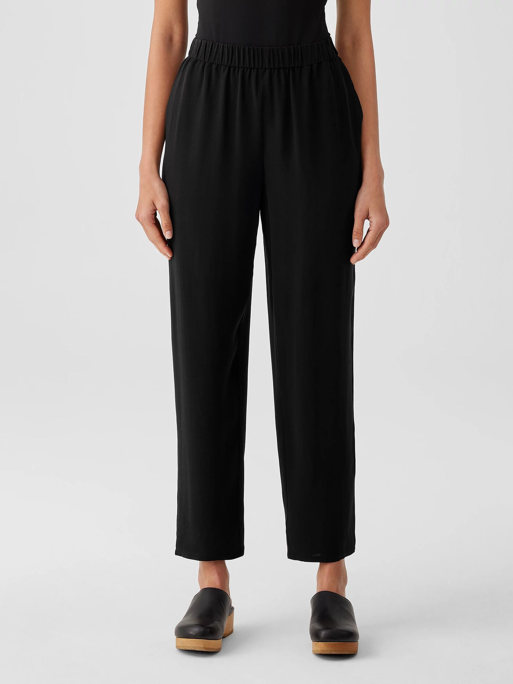 Silk Georgette Crepe Tapered Pant | Eileen Fisher