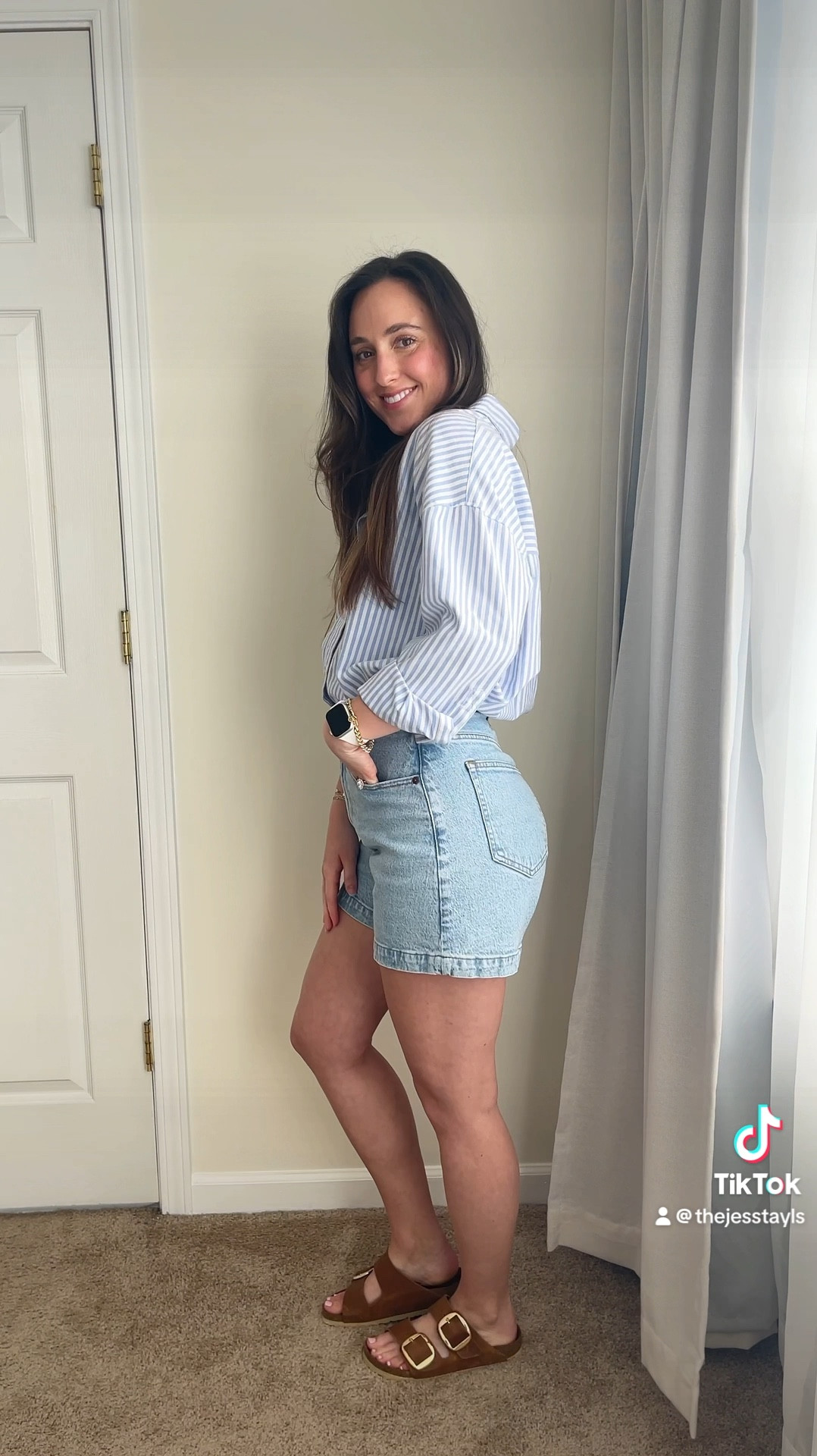 Spring outfit- Zara shirt, Abercrombie dad shorts, Birkenstock Arizona sandals 
Old money aesthetic 

#LTKshoecrush #LTKfindsunder100