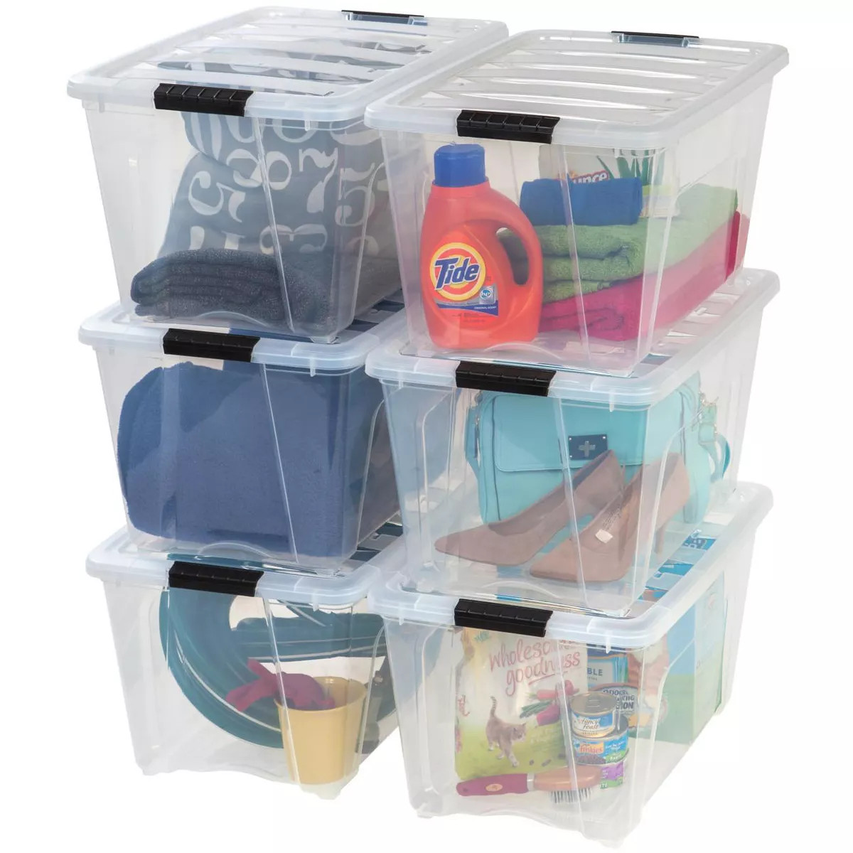 IRIS USA Plastic Storage Bins with Lids and Secure Latching Buckles | Target