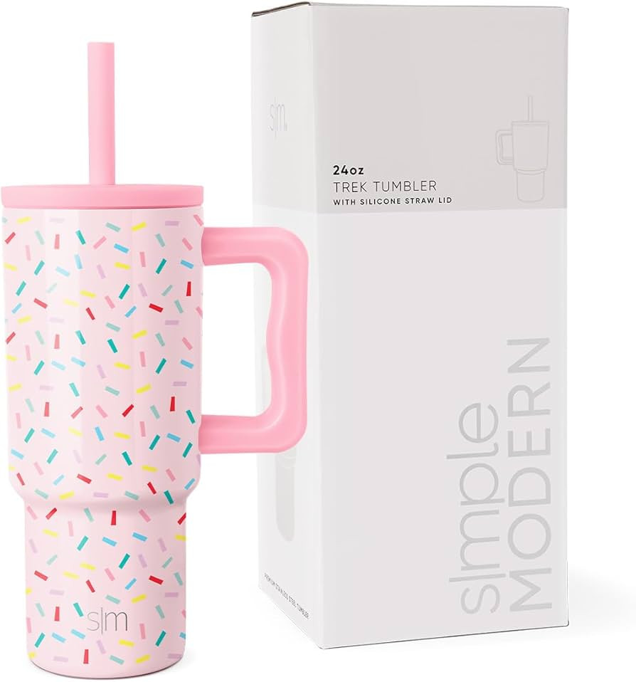 Simple Modern Kids 24 oz Tumbler with Handle and Silicone Straw Lid | Spill Proof and Leak Resist... | Amazon (US)