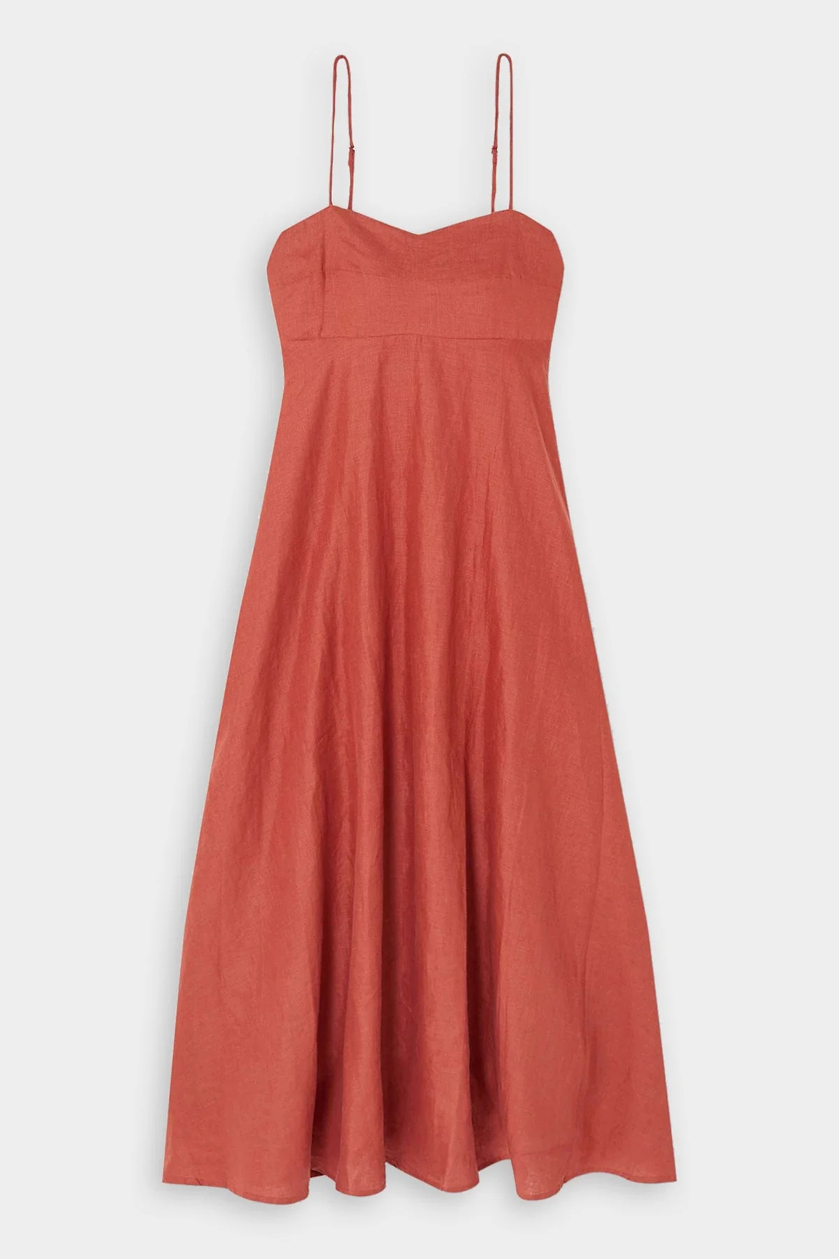 Alexandre Midi Dress in Brick - XS | Shop Olivia