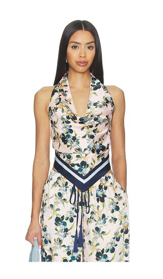 Cinq a Sept Trailing Iris Asher Top in Rose,Blue. - size S | Revolve Clothing (Global)