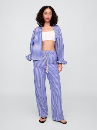 Mid Rise Pull-On Wide-Leg Pants | Gap Factory