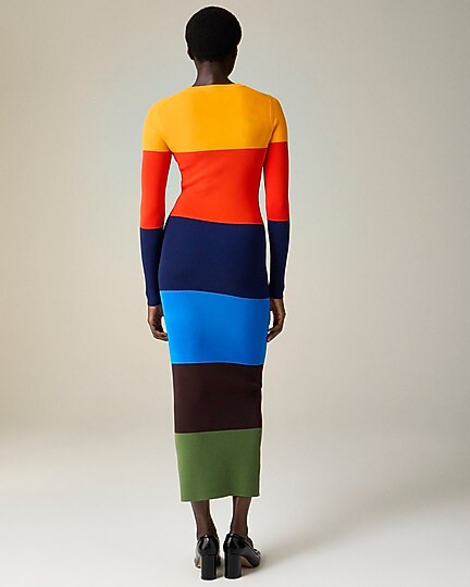 Christopher John Rogers X J.Crew colorblock dress in stretch viscose blend | J. Crew US