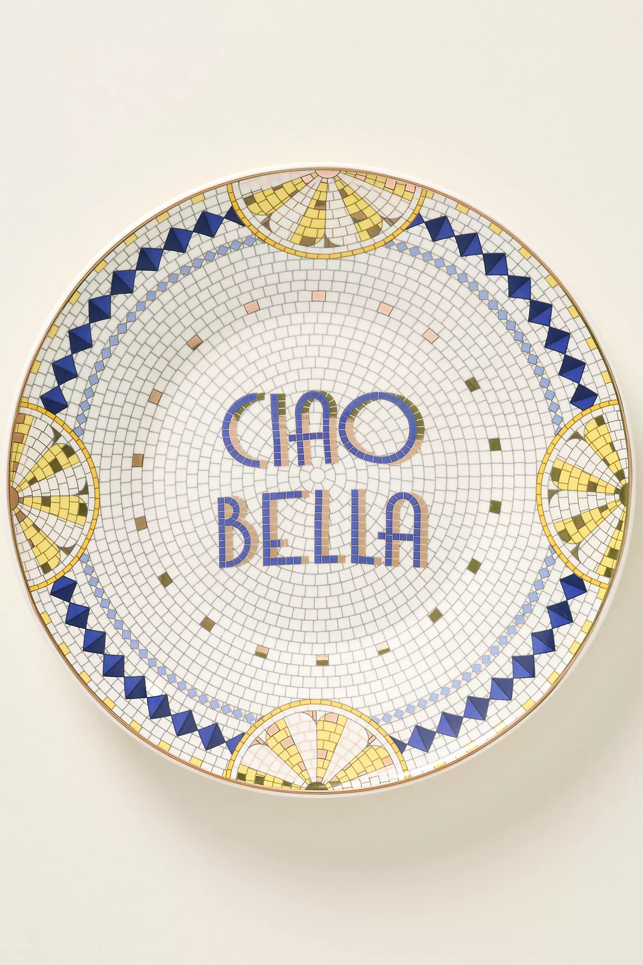 The Bistro Tile Stoneware Dessert Plate: Italia Edition | Anthropologie (UK)
