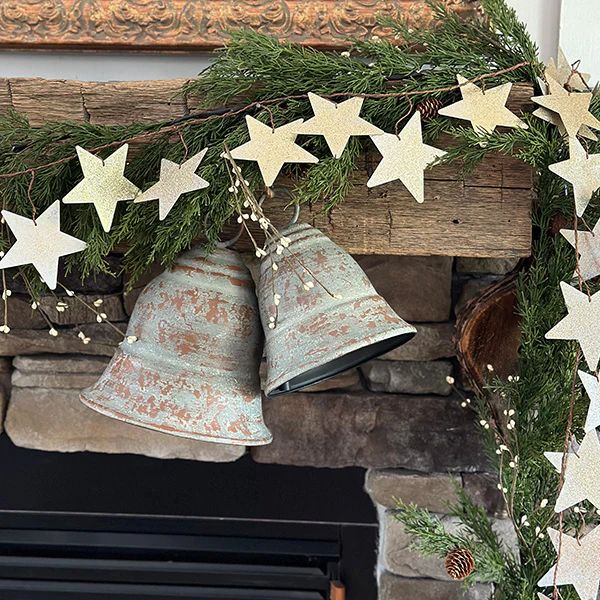 10 Feet Gold Metal Star Garland - Default Title - Decor Steals | Decor Steals