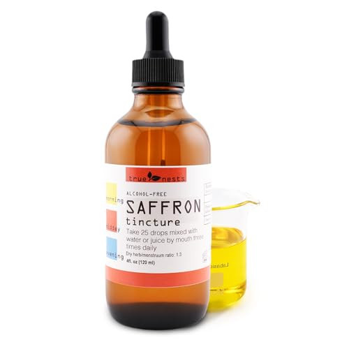 Organic Saffron Tincture – Pure Saffron Extract Drops – Premium Saffron Crocus Liquid Supplement – Natural, Vegan, Non-GMO – Pure Saffron Liquid Extract 4oz | Amazon (US)