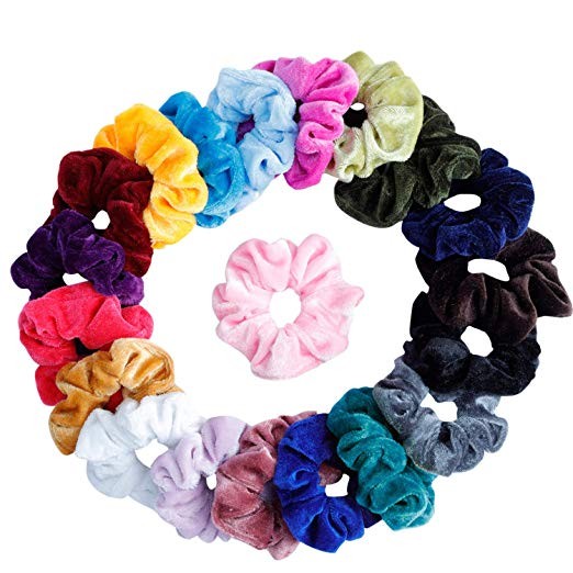 Mandydov 20 Pcs Hair Scrunchies Velvet Elastic Hair Bands Scrunchy Hair Ties Ropes Scrunchie for ... | Amazon (US)
